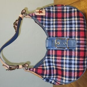 Coach Multicolor Plaid Shoulder Bag
